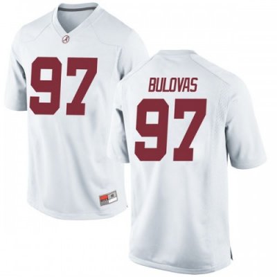 Youth Alabama Crimson Tide #97 Joseph Bulovas White Game NCAA College Football Jersey 2403EXKV8